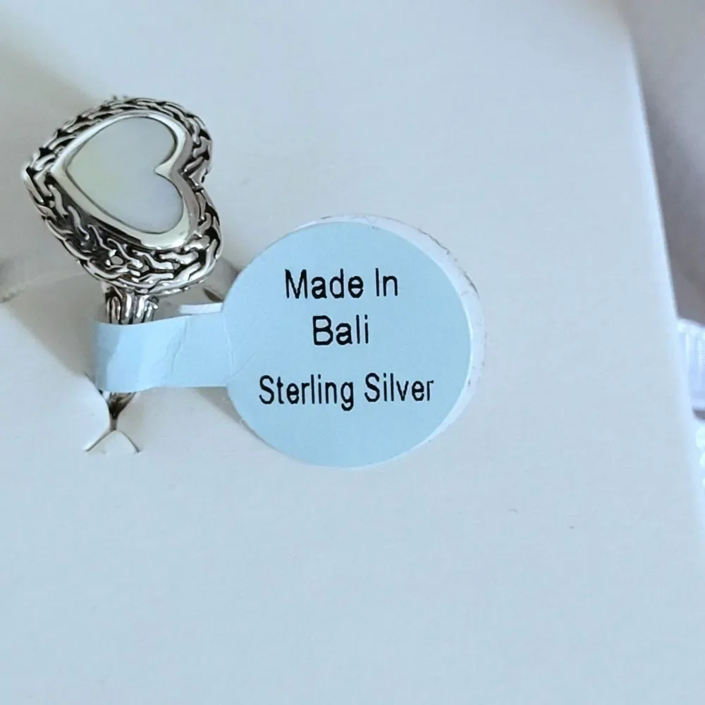Annika Witt Sterling Silver🤍 Mother of Pearl Heart❤ Ring💍 - NIB